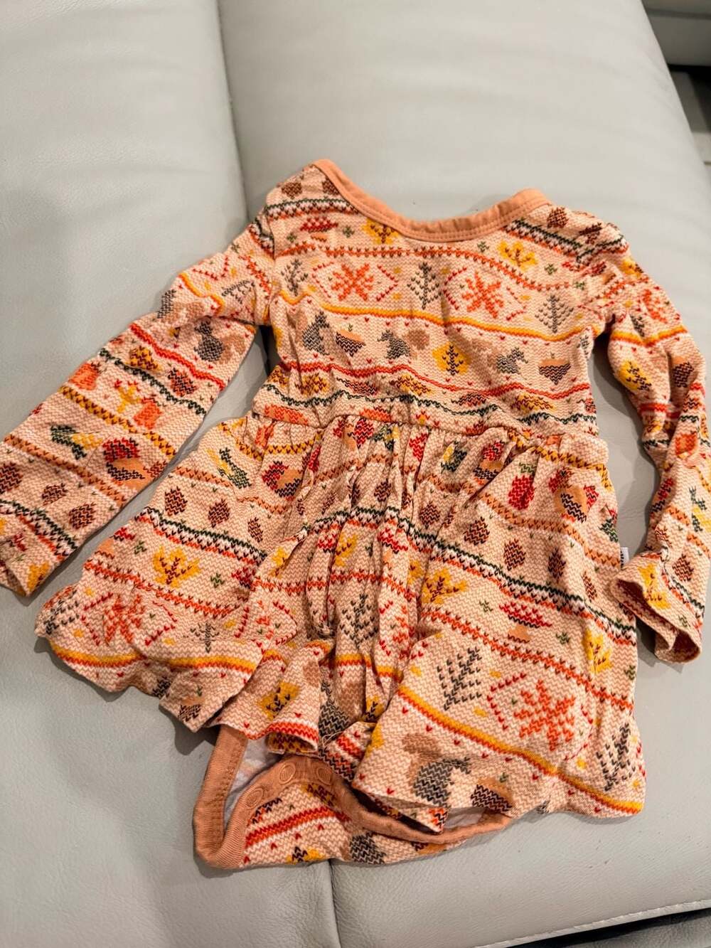 Little Sleepies Play Twirl Bodysuit Dress Size 3-6 Months Fall Autumn